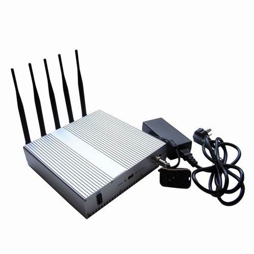 Wholesale 5 Band Cellphone WIFI signal Jammer with Remote Control+Omnidirectional Antennas