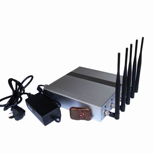 Wholesale 5 Band Cellphone GPS signal Jammer with Remote Control
