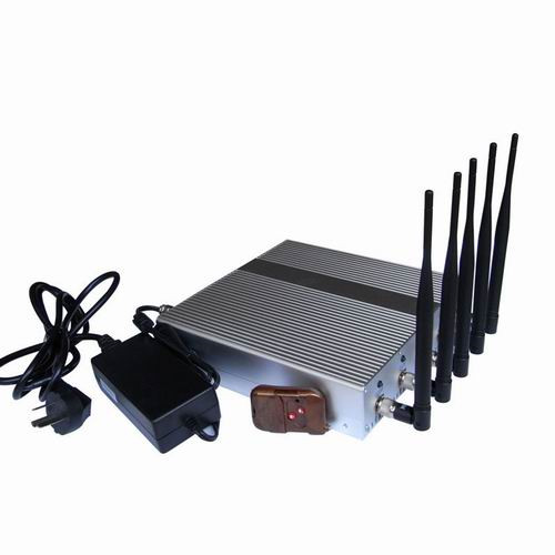 Wholesale 5 Band High Power 3G 4G Wimax Cell Phone Jammer with Remote Control