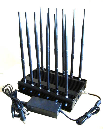 Wholesale 12-band Jammer GSM DCS Rebolabile 3G 4G WIFI GPS and RF Bugs from 130 to 500 Mhz