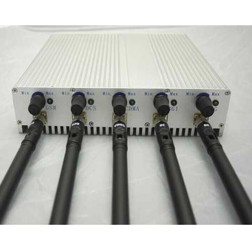 Wholesale 5 Band Adjustable 3G 4G Cellphone Jammer with Remote Control