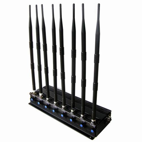 Wholesale 8 Bands Adjustable Powerful 3G Cellphone Jammer & WiFi GPS VHF UHF Lojack Jammer